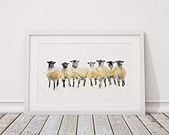 Row sheep painting for sale  Delivered anywhere in UK