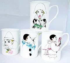 Pierrot harlequin mugs for sale  Delivered anywhere in UK