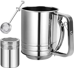 Flour sifter stainless for sale  Delivered anywhere in USA 