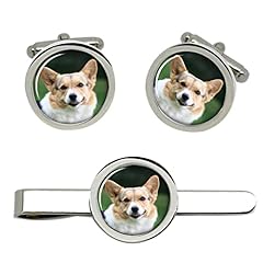 Used, Giftshop UK Cardigan Welsh Corgi Cufflinks and Tie for sale  Delivered anywhere in UK