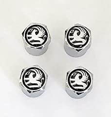 Vauxhall Chrome Dust Valve Caps in Black for sale  Delivered anywhere in UK