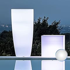 TEKCNOPLAST V0160 STILO ROUND BRIGHT Vaso Illuminato, 240 W, Bianco, Ø 33 cm. - H 70 cm usato  Spedito ovunque in Italia 