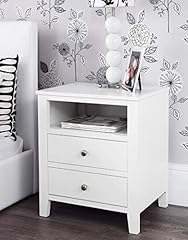 Brooklyn white bedside for sale  Delivered anywhere in UK