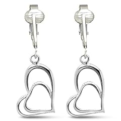 Silver clip earrings for sale  Delivered anywhere in USA 