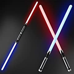 Sugoiti Light Up Laser Sword，Upgrade 2-in-1 LED (7 Colors) FX Dual Saber with Sound (Motion Sensitive) for Warriors and Galaxy War Fighters Stocking Idea, Xmas Presents for sale  Delivered anywhere in Canada