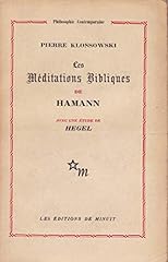 Méditations bibliques hamann d'occasion  Livré partout en France
