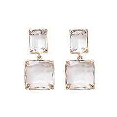 Crystal square earrings for sale  Delivered anywhere in USA 