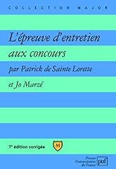 épreuve entretien concours d'occasion  Livré partout en France