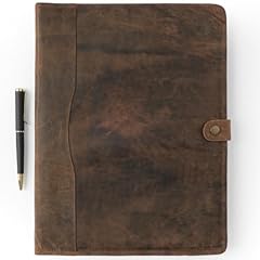 Leather portfolio leather for sale  Delivered anywhere in USA 