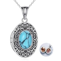 Turquoise locket necklace for sale  Delivered anywhere in UK