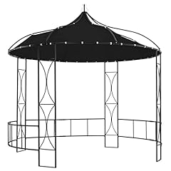 Party Tent Round Gazebo Outdoor Garden Canopy Shelter Party Tent Iron Pergolas Black Shaded for sale  Delivered anywhere in Canada