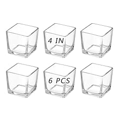 6pcs square glass for sale  Delivered anywhere in USA 