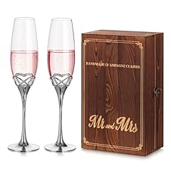 Champagne flutes wooden for sale  Delivered anywhere in UK