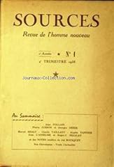 Sources 1958 revue d'occasion  Livré partout en France
