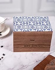 Wooden recipe box for sale  Delivered anywhere in USA 
