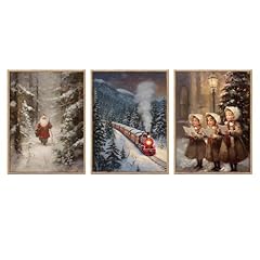 Vintage christmas canvas for sale  Delivered anywhere in USA 