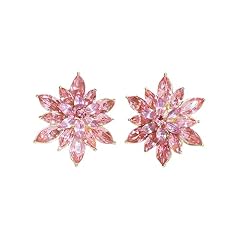 Crystal flower stud for sale  Delivered anywhere in USA 