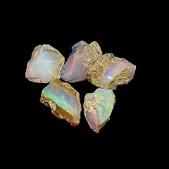 Jaguar Gems AA Natural Raw Ethiopian Opal Gem Stone, Rough Opal Crystals, Jewelry Making Gemstone, Ultra Fire Striking Opal, Good Luck Stone, Wire Wrapping, (25 Carats) for sale  Delivered anywhere in Canada