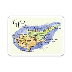 Cyprus map vinyl for sale  Delivered anywhere in USA 