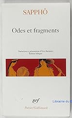 Odes fragments d'occasion  Livré partout en France
