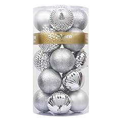 Silver christmas ball for sale  Delivered anywhere in USA 