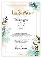 Trauzeugen urkunde tinkerella gebraucht kaufen  Wird an jeden Ort in Deutschland