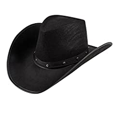 Black cowboy hat for sale  Delivered anywhere in Ireland