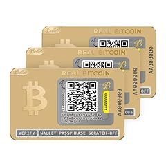Usato, Ballet REAL Bitcoin, pacchetto di 3 - Edizione Gold - Portafoglio fisico di criptovaluta con supporto multi-valuta, il più facile portafoglio di stoccaggio a freddo di criptovaluta usato  Spedito ovunque in Italia 