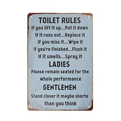 Toilet rules metal for sale  Delivered anywhere in UK