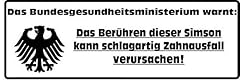 Aufkleber berühren simson gebraucht kaufen  Wird an jeden Ort in Deutschland