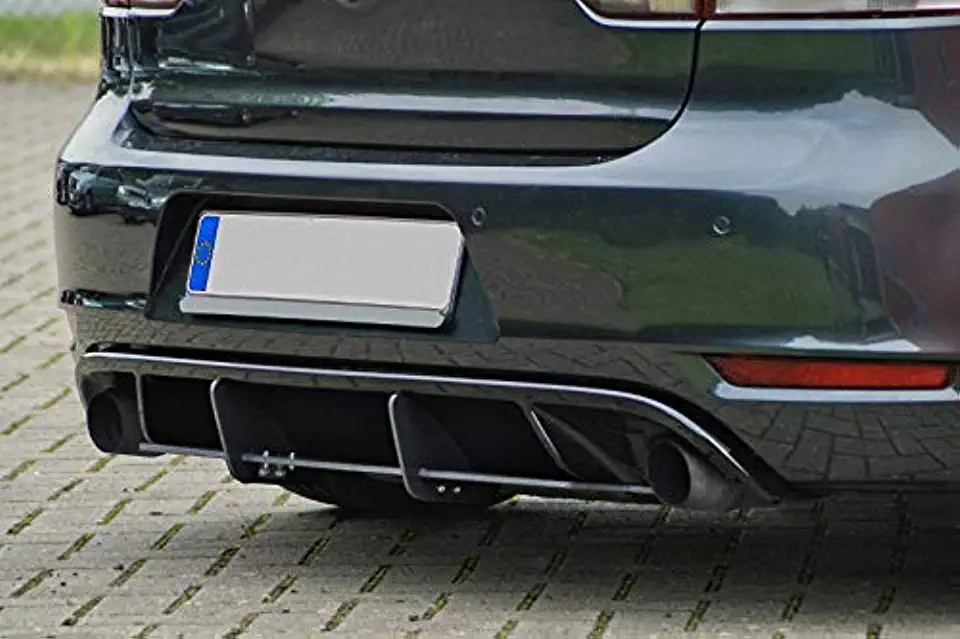 Performance Rear Bumper diffuser addon with ribs fins For Golf 6 GTI 2008-2013 tweedehands  