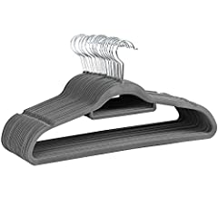 Yaheetech 100x Velvet Hangers w/Tie Bar Flocked Hangers, used for sale  Delivered anywhere in UK