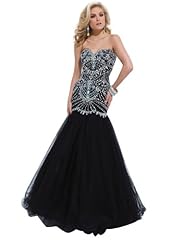 Black strapless mermaid for sale  Delivered anywhere in USA 