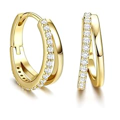 Chunky gold hoop for sale  Delivered anywhere in UK