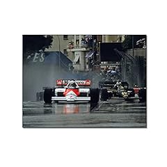 Oil Painting Racing F1 1984 Monaco Monte Carlo Senna for sale  Delivered anywhere in Canada
