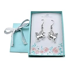 Unicorn earrings silver for sale  Delivered anywhere in USA 