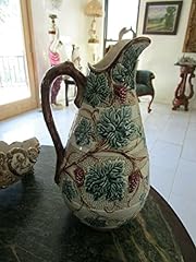 Majolica ceramic pitcher for sale  Delivered anywhere in USA 