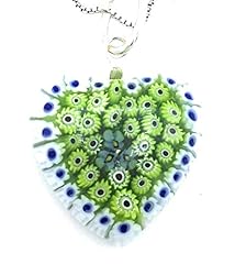 Cuore murrina millefiori usato  Spedito ovunque in Italia 