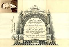 Masonic membership certificate for sale  Delivered anywhere in USA 