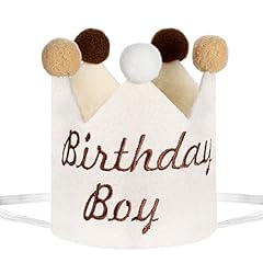 Brown embroidered birthday for sale  Delivered anywhere in USA 