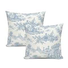 Blue toile pillow for sale  Delivered anywhere in USA 