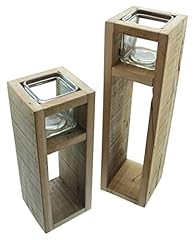 Windlicht säule wood gebraucht kaufen  Wird an jeden Ort in Deutschland