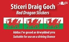 Sticeri ddraig goch for sale  Delivered anywhere in UK