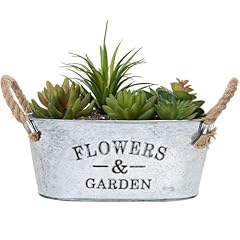 Galvanized oval planter for sale  Delivered anywhere in USA 
