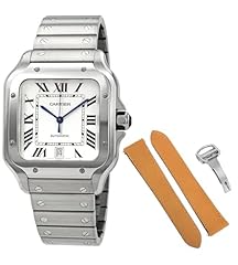 Cartier santos silvered for sale  Delivered anywhere in USA 