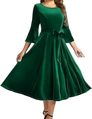 Green velvet dress for sale  Delivered anywhere in USA 