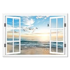 Goldfoilart ocean beach for sale  Delivered anywhere in USA 