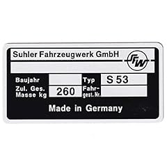 Typenschild s53 suhler gebraucht kaufen  Wird an jeden Ort in Deutschland