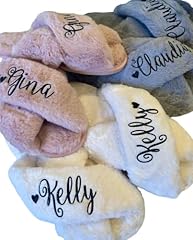 Personalized fluffy slippers for sale  Delivered anywhere in USA 