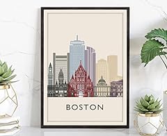 Boston illustration poster for sale  Delivered anywhere in USA 